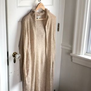 White and Warren cashmere lounge robe/ duster sweater ! Retails at $498!! xs